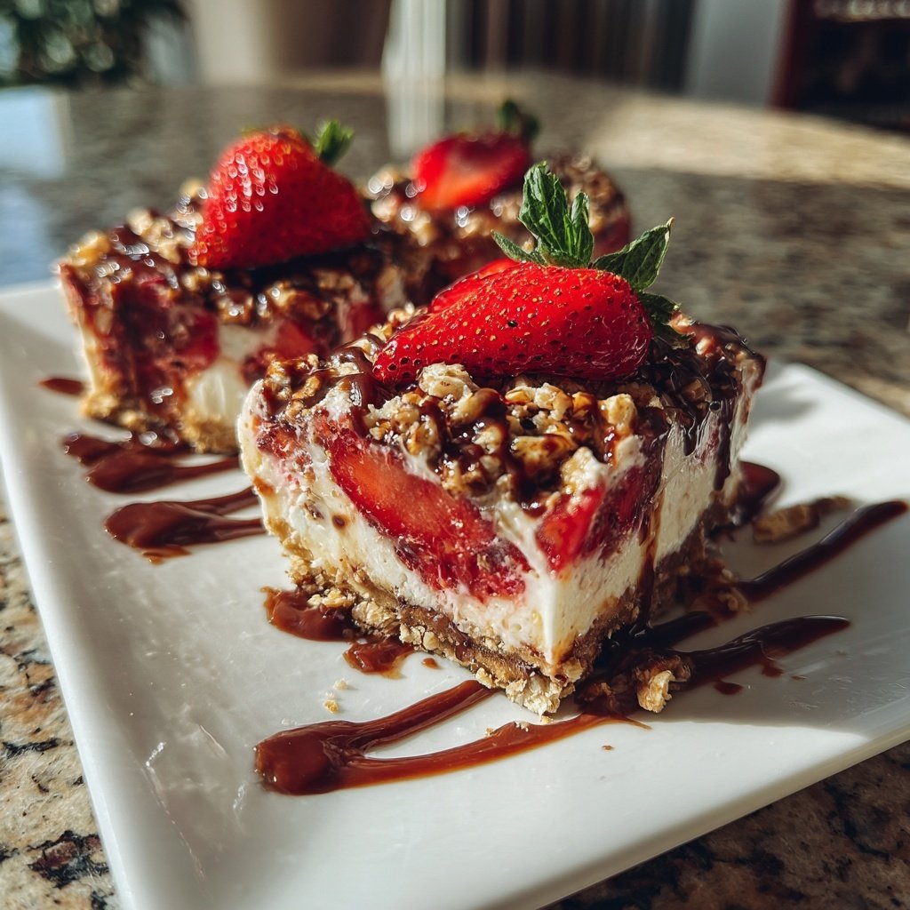 Dubai Chocolate Strawberry Crunch Dessert