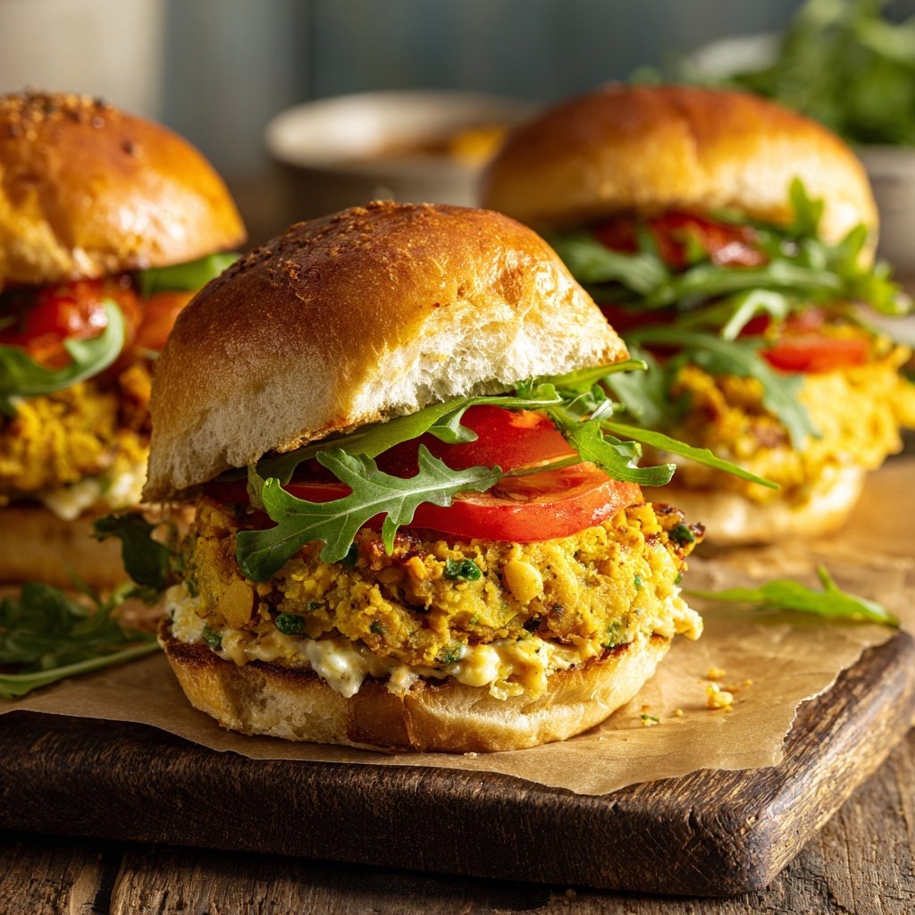 Sliders with Chickpea Smash