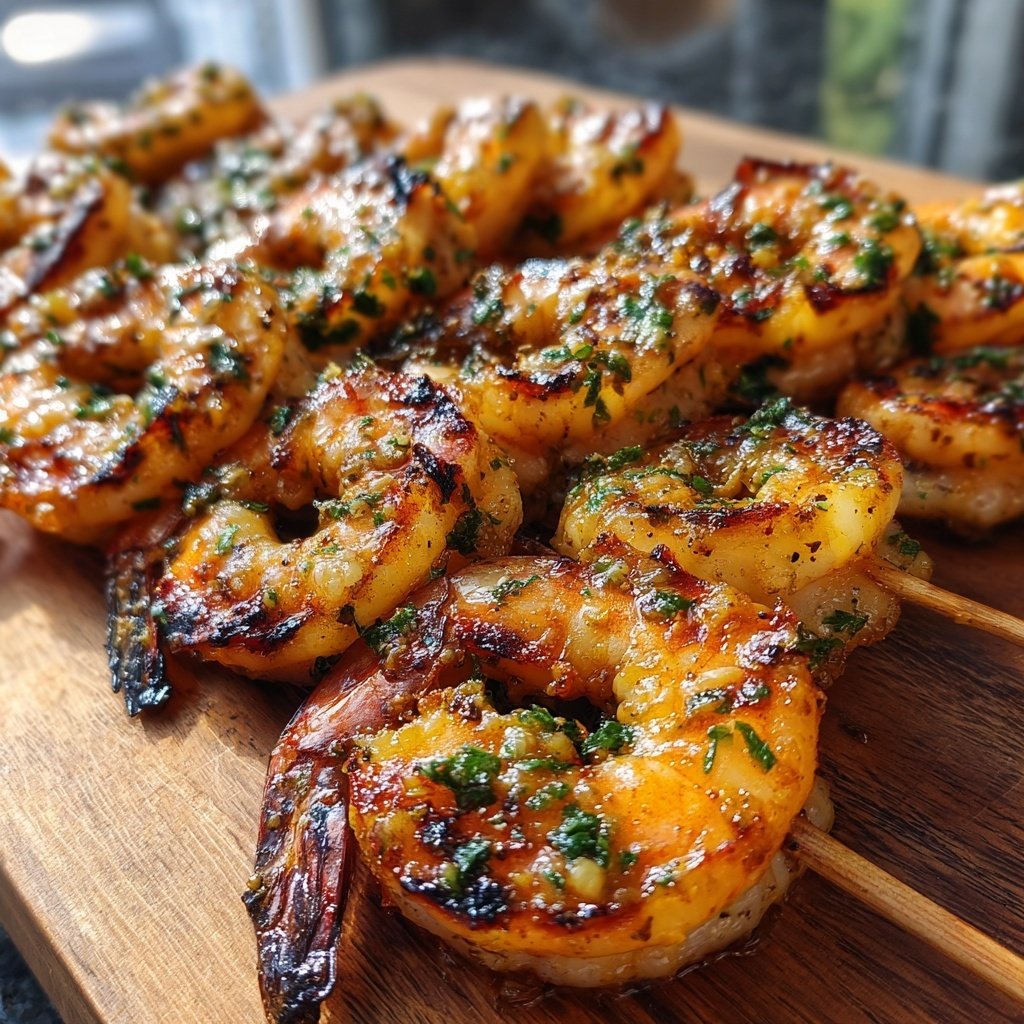 Grilled Lemon Shrimp Skewers