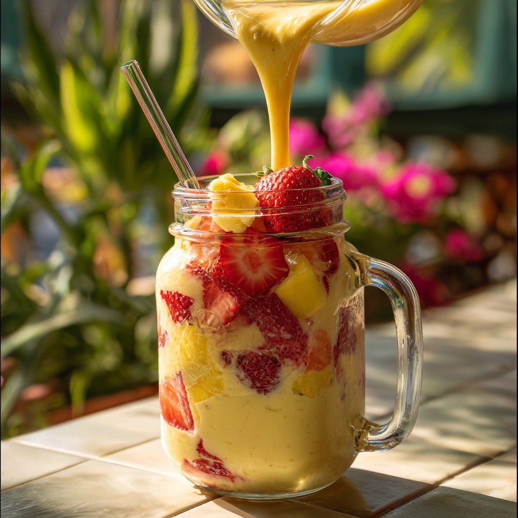 Strawberry Mango Yogurt Smoothie