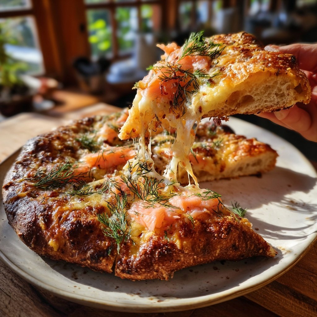 Pizza with Smoked Salmon and Dill
