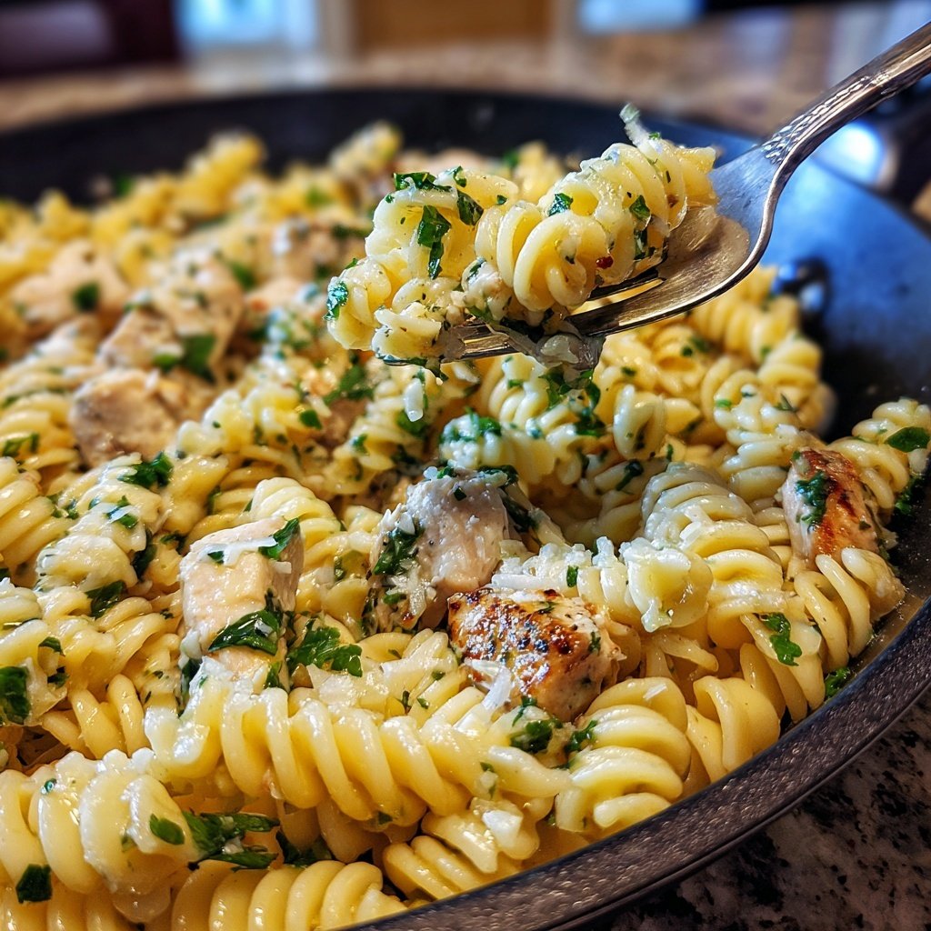 Garlic Butter Chicken Pasta Skillet